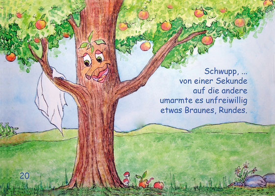 Sciptol & Aquarell - BUCHILLUSTRATION  - " DAS  TASCHENTUCH  UND  DER  BAUM "