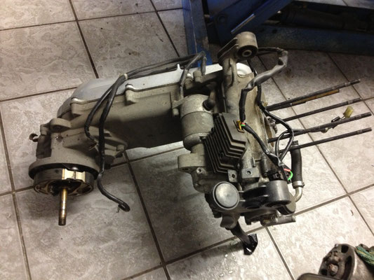 Ausgebauter Motorblock