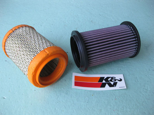 Austausch der Originalpapierfilter gegen auswaschbare K&N Filter