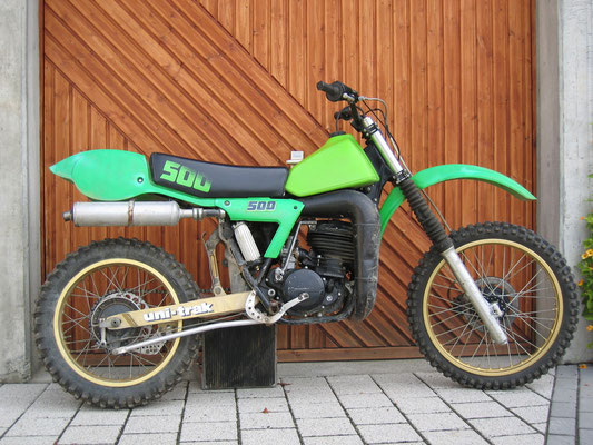KAWASAKI KX500 Cross 2-Takt. Jg. 1983. Das unfahrbare Biest! Nicht für den öffentlichen Strassenverkehr zugelassen!