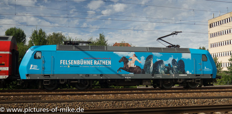 146 013 am 4.8.2016 mit S1 zwischen Pirna und Heidenau-Großsedlitz