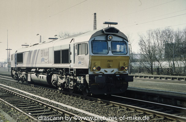 ERS PB11 (später ERS 6605) am 22.2.2003 in Ludwigshafen-Mundenheim. EMD 2002, Fabriknummer 20018360-1