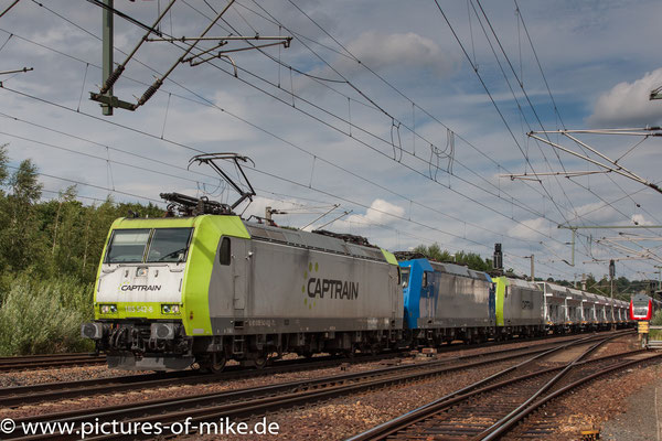 ITL 185 542 + 185 504 + 185 CL 007 am 2.7.2017 in Pirna mit Zug 88971 Überführung 42 Stück fabrikneuer Wagen des Typs Facons für die "Grauwacke Oßlingen"