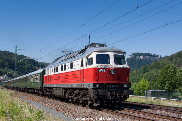 WFL 232 333 am 06.6.2015 mit Sonderzug in Königstein