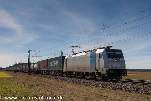 Railpool 186 457 am 5.3.2018 bei Graben-Neudorf
