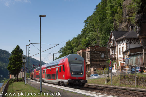 S-Bahneinheit am 2.7.2017 in Schöna