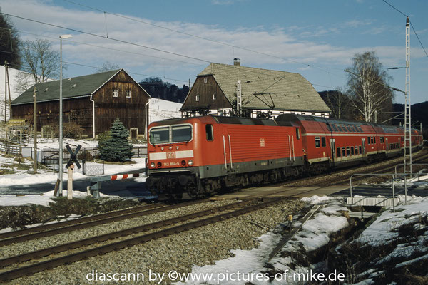 143 884 am 18.2.2006 in Rathen mit S1 nach Schöna