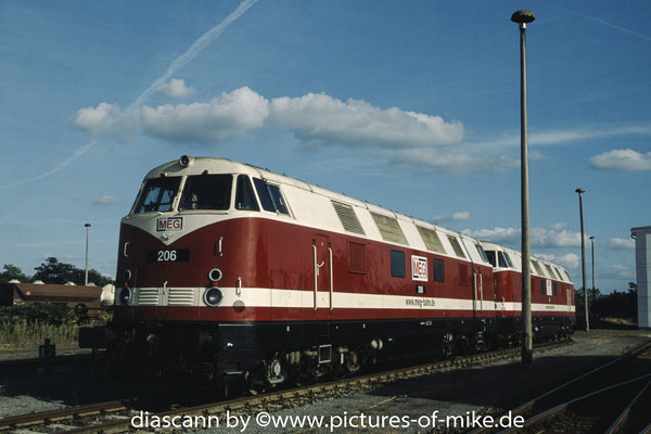 MEG 206 am 7.9.2004 in Rüdersdorf. LOB 280152, 1968 / ex 118 348, 118 748