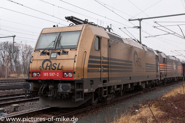 HSL 185 597 am 23.1.2018 in Pirna abgestellt.