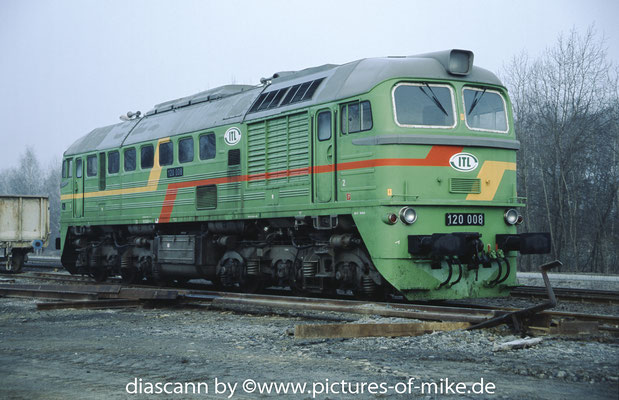 ITL 120 008 (ex CD 781 448) am 18.3.2003 abgestellt in Ließke. Lugansk 1972, Fabriknummer 1563