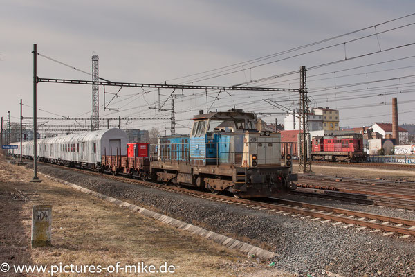714 023 am 13.3.2017 in Ptag-Liben mit dem Anti-Drogen-Zug "Revolution-Train"