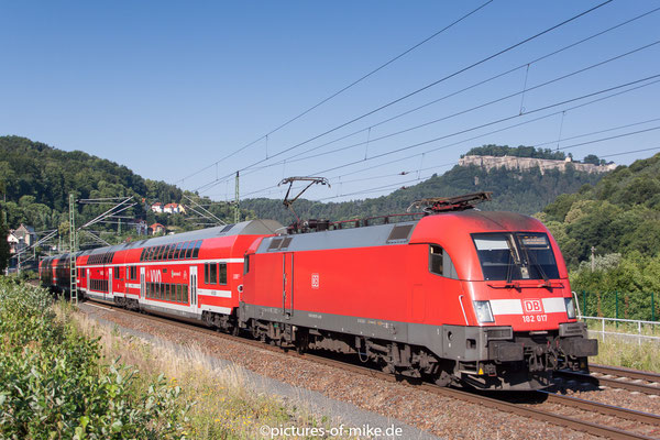 182 017 am 03.7.2015 in Königstein mit S1