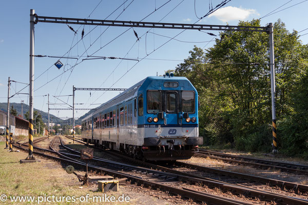 843 006 am 7.8.2016 als Os 6608 Liberec - Decin in Decin-Vychod