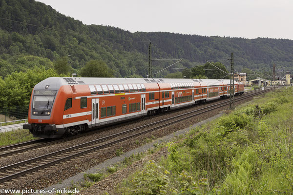 Dosto-Einheit am 20.5.2016 in Königstein als S1 nach Meißen-Triebischtal