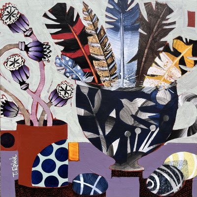 SLM65 Pebbles & Feathers. Original sold. print available