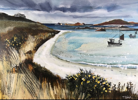 IOS44. Appletree Bay, Tresco. Sold. Print Available