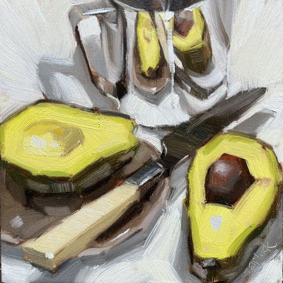 SLO237. Avo Reflections. 6" square in 9" frame. £150