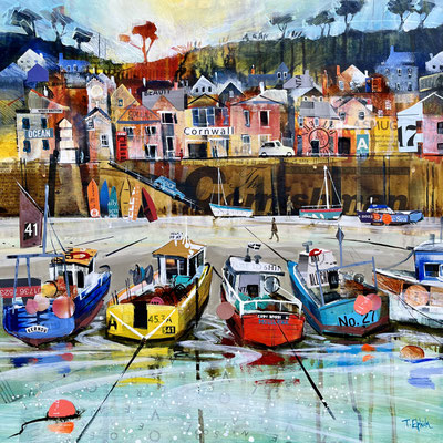 CO41.  Mousehole Fishing Boats.   Original sold. print available