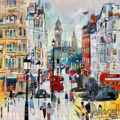 M28  Big Ben from Trafalgar Sq.   Original sold.    print available