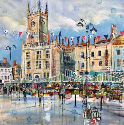 C18 Cirencester Church & Market summer  Sold             print available