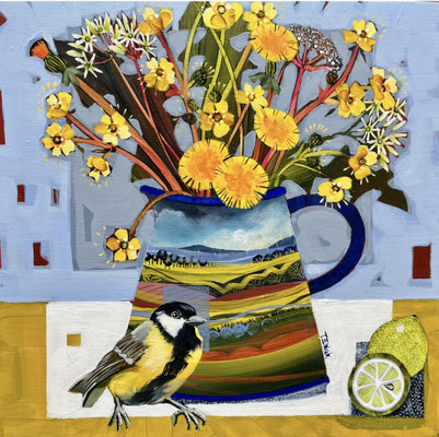 SLB102 GreatTit & Landscape Jug SOLD Print available