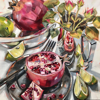 SLO45 Pomegranates & Limes  sold print available   £65