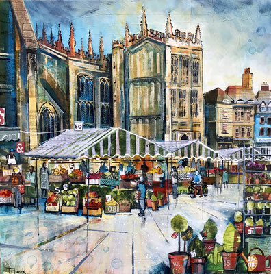C20 Cirencester Church & market sold          print available