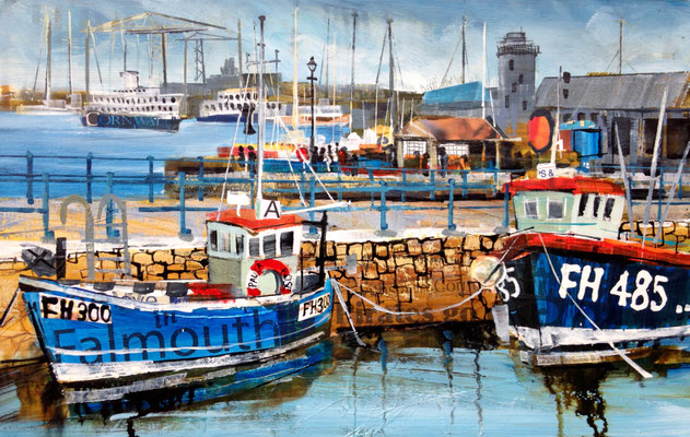 CO22 Falmouth, Custom House Quay    original sold      Print Available   