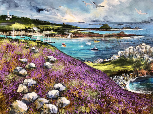 IOS010Gugh to St Agnes & Bishop sold print available