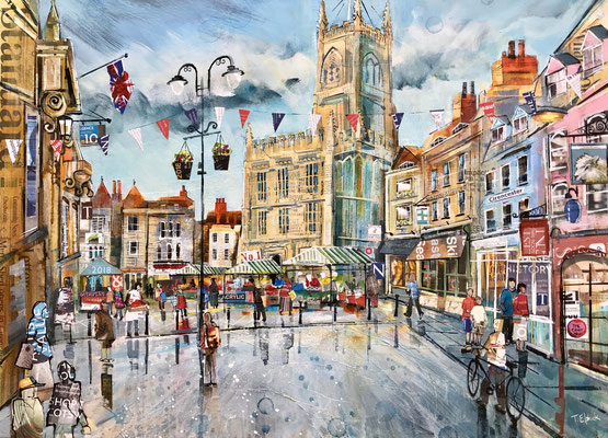 C14 Cirencester in Spring. sold.          print available