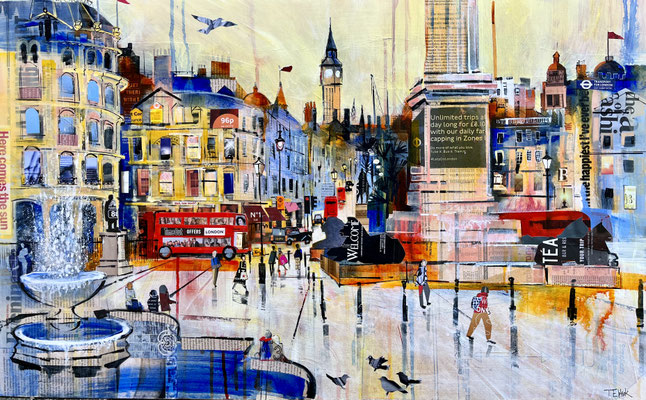 M40  Time Out, Trafalgar Square. original sold. Print Available