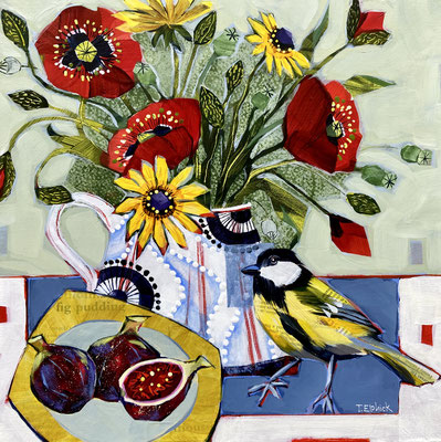 SLB50 Greatit, Poppies & Figs Original sold      print available