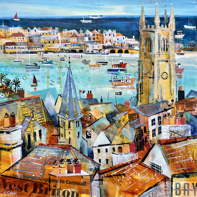 CO42.  St. Ives Bay.  Original.  21"x21" in 31"x31" frame £800.  print available