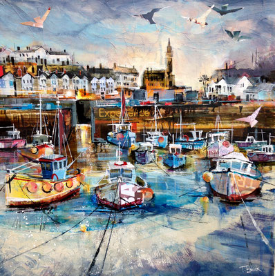 CO16 Porthleven Harbour    original sold       Print Available    