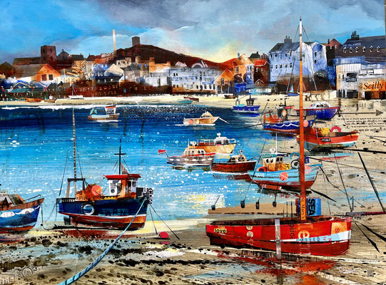 IOS44 Hugh Town Boats, St. Mary's sold. print available. £65