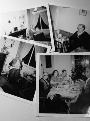 Ik, Willem Golstein, geb. 06.04.1961 met Kerst 1962, met beide Opa's en Oma Golstein en met z'n allen aan de Kersttafel  