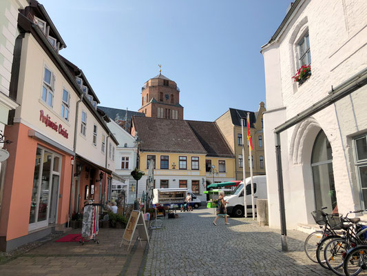 Blick vom Museum zum Marktplatz Wolgast