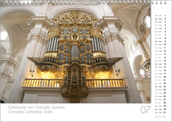 Musik-Geschenk Orgel-Kalender; Juli.