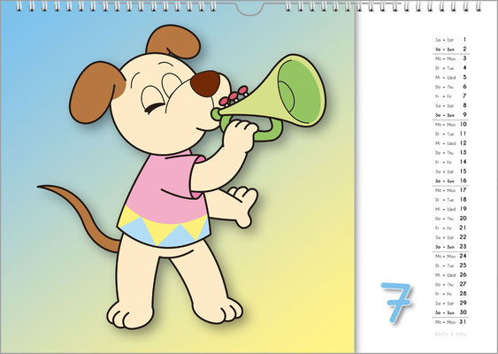 Musik-Kalender für Kinder.