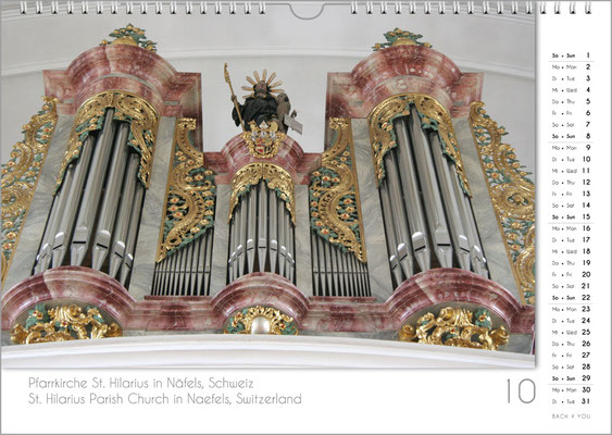 Musik-Geschenk Orgel-Kalender; Oktober.