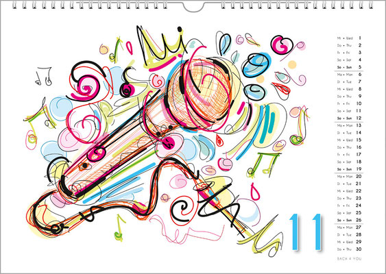 33 Musik-Kalender im Bach-Shop.