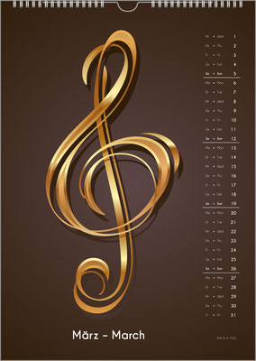 Musik-Kalender sind Musik-Geschenke.