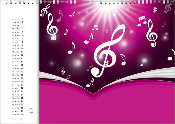 Musik-Kalender sind Geschenke für Musiker.