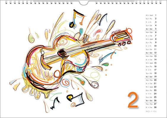 33 Musik-Kalender im Bach-Shop.