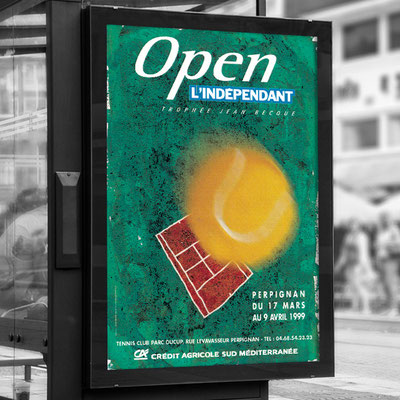 Affiche Open de Tennis de L'indépendant