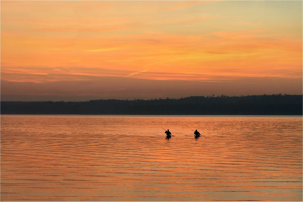 Sonnenuntergang am Tollensesee