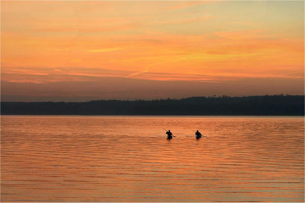 Sonnenuntergang am Tollensesee