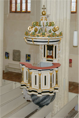 Kanzel der Pfarrkirche St. Marien