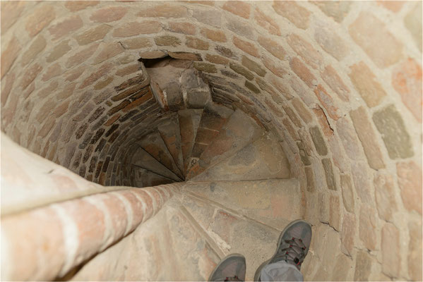 letzte Etappe die Wendeltreppe