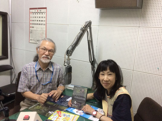 2014年6月 民謡歌手 古田佳子さんと、CRT栃木放送スタジオにて。